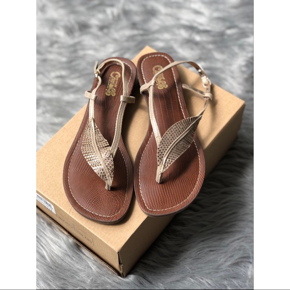 Carlos Santana Feathered Sandals